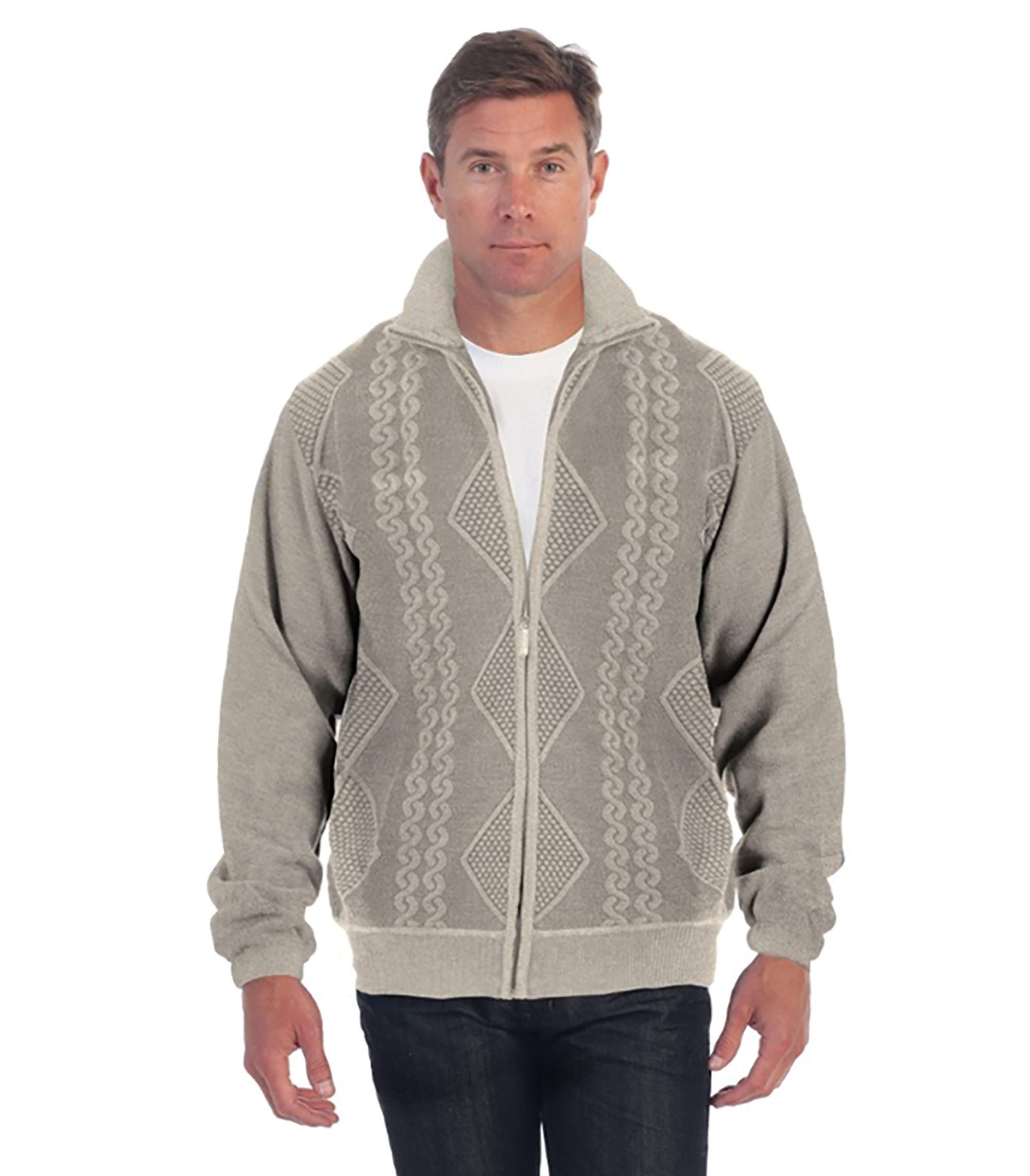 gioberti Men's Full Zip Lightweight Geometric Design Cardigan Sweater-picture-29