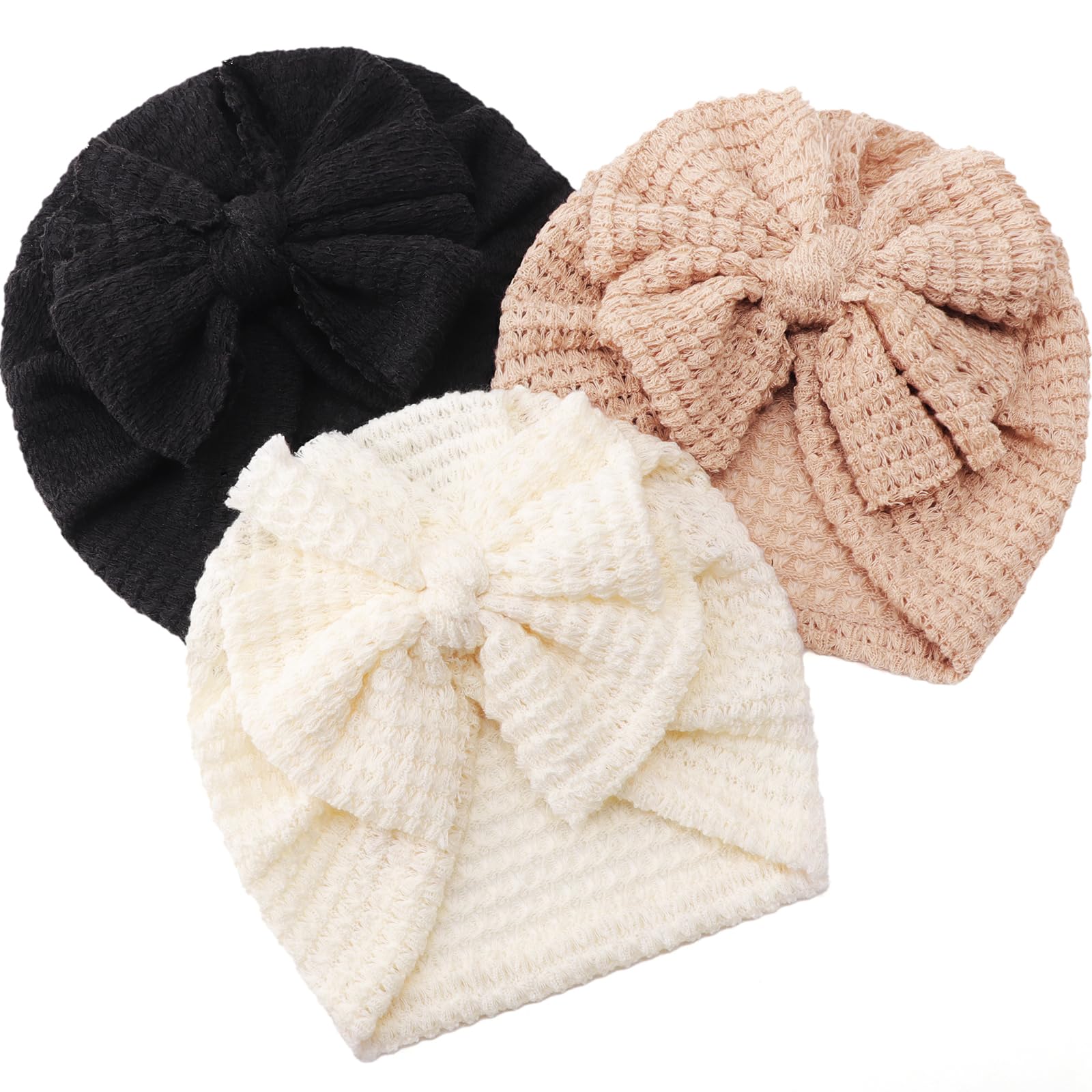DRESHOW Baby Turban Hats Turban Bun Knot Baby Infant Beanie Baby Girl Soft Cute Toddler Cap