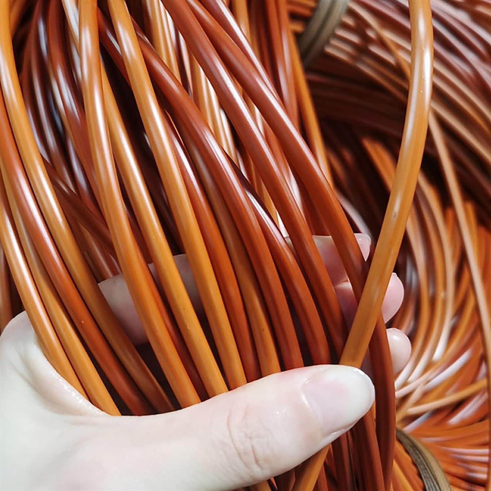 Yebio B Plastic Woven Rattan Wicker Repair Material 500G 4.5Mm Synthetic Rattan Weaving Wicker Repair Material For Repaitable Chair Storage Asket/B/4.5Mm