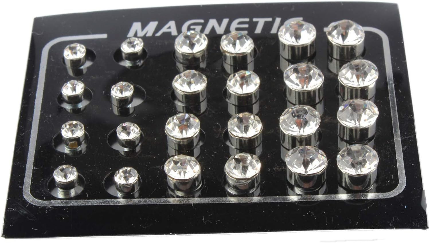 POFET 12 works Crystal Studs Magnets Earrings No Piercing Ear Stud 4mm 6mm 7mm, 1#, 4mm, 6mm, 7mm - Image 4