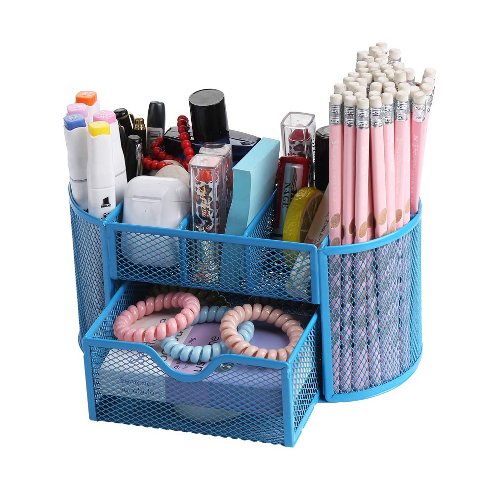 Amazon Com Mesh Desk Organizer Office Storage Supplies Drawer Organizers Pencil Holders Pen Holders Multifunctional Workspace Supply Organizers Stationery Storage 9 In 1 For Office Home School Classroom Office Products