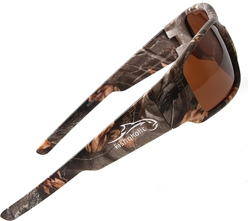 Fishoholic - Lentes de sol polarizados para pesca con protección UV400, 5 opciones de color, con funda, regalo de pesca