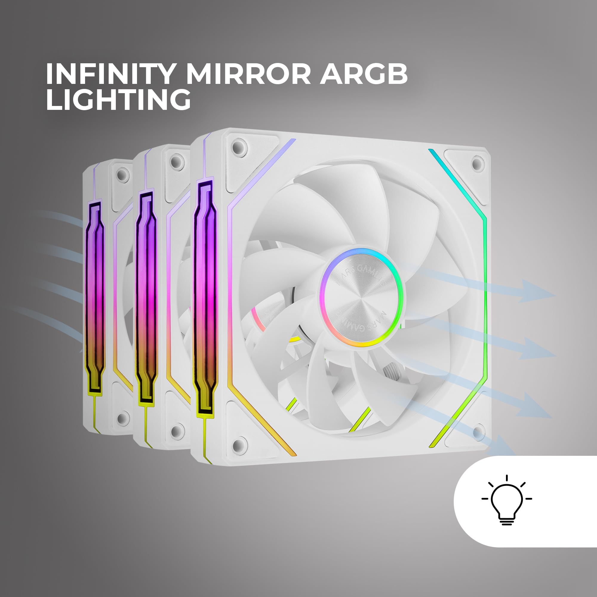 Mars Gaming MFD, Ventilador 120mm CHROMA RGB Dual Automático, Ultra Silencioso 14dB, Conexión Molex 4PIN, Sistema Antivibraciones, Transparente — view 122
