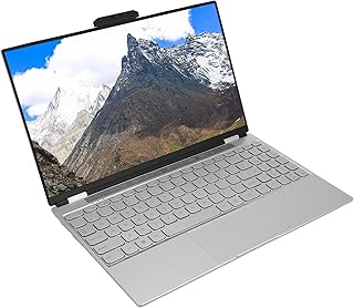 Laptop de Escritório, Laptop Quad Core de 15,6 Polegadas, CPU Quad Core de 4,2 GHz, 16 GB de RAM, Câmera Magnética IPS de 1920 X 1080, Computador Laptop de 5000 MAh (16G+128G plugue da ue)