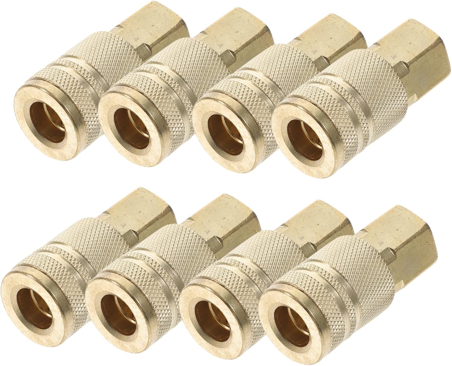 10pcs Quick Connect Air Hose Fitting Coupler Inner Thread for Air Compressors Nailers and Pneumatic Tools Gold Finish