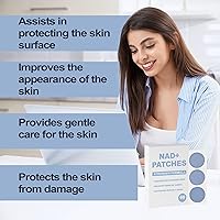 Vista 4 de Parches NAD para mujer 120 unidades Parche NAD+ para apoyo antienvejecimiento y bienestar con CoQ10, nicotinamida, vitamina C, biotina