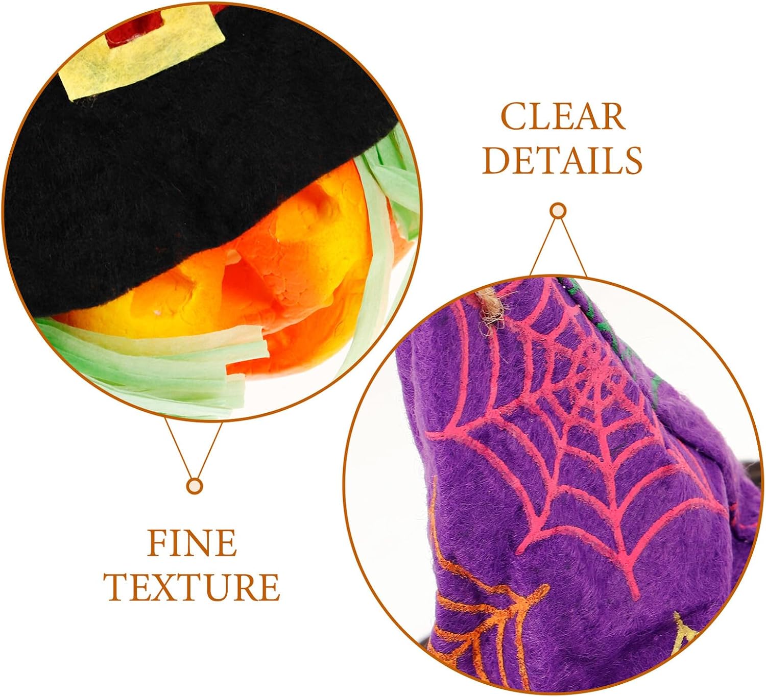 BESPORTBLE 2pcs Halloween Pumpkin Lantern Foam Decorative Hanging Lights Hollow Pumpkin Lanterns with Red and Purple Hats Battery Operated Lights for Indoor Party and Festival Decor