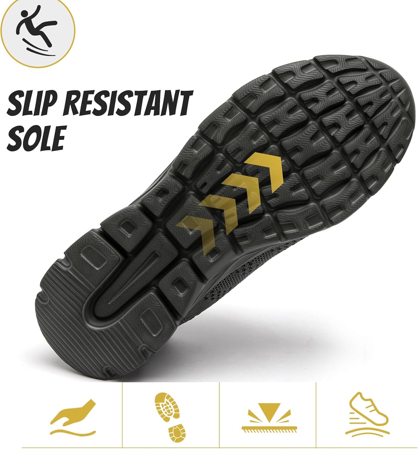 Steel Toe Shoes for Men Lightweight Non Slip Work Sneakers Puncture Proof Comfortable Composite Safety Shoe