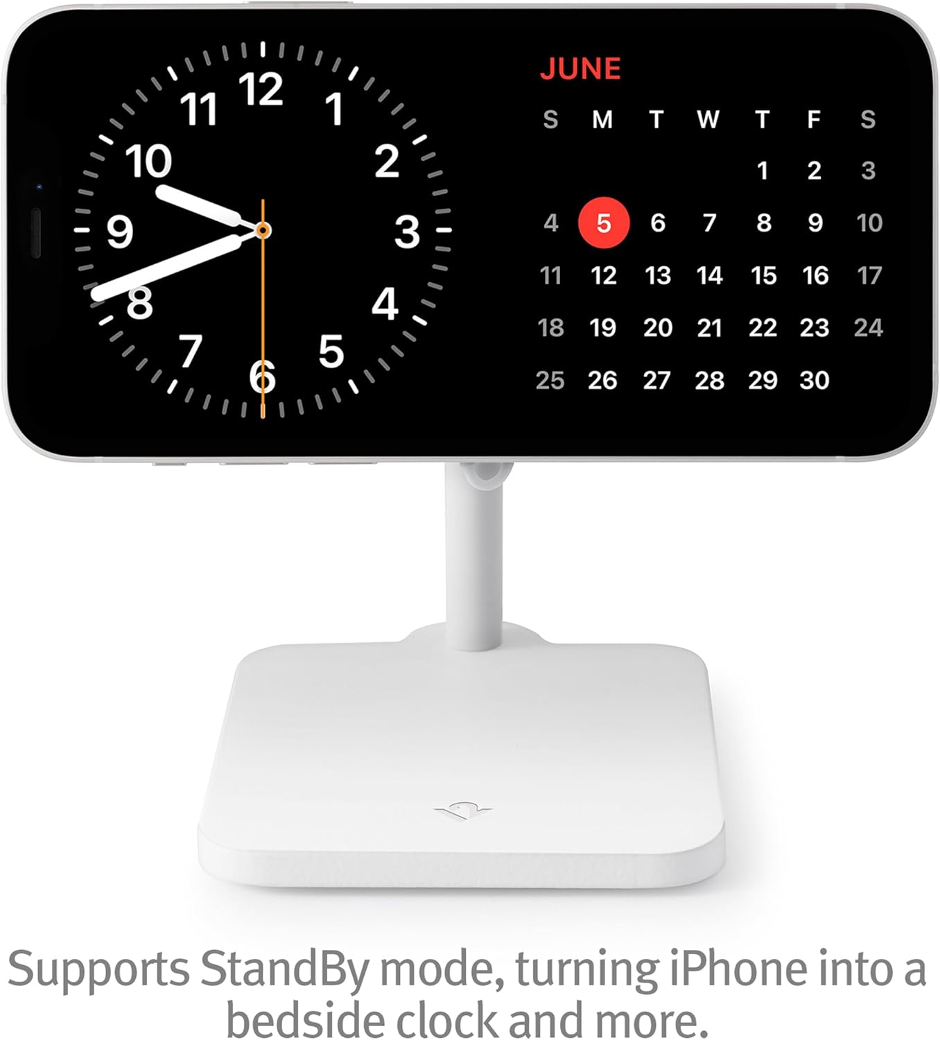 Twelve South Forte for iPhone | Modern Desktop Stand for MagSafe Charger and iPhone