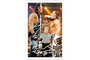 Shawn Michaels and The Undertaker 6X4 Inch Signed Photo With Print Wall Art