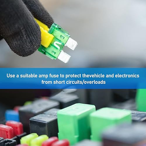 Miniatura 4 de gunhunt Kit surtido de 300 fusibles de contacto con cuchilla automotriz, cubierta transparente que identifica rápidamente fusibles de hoja de metal,