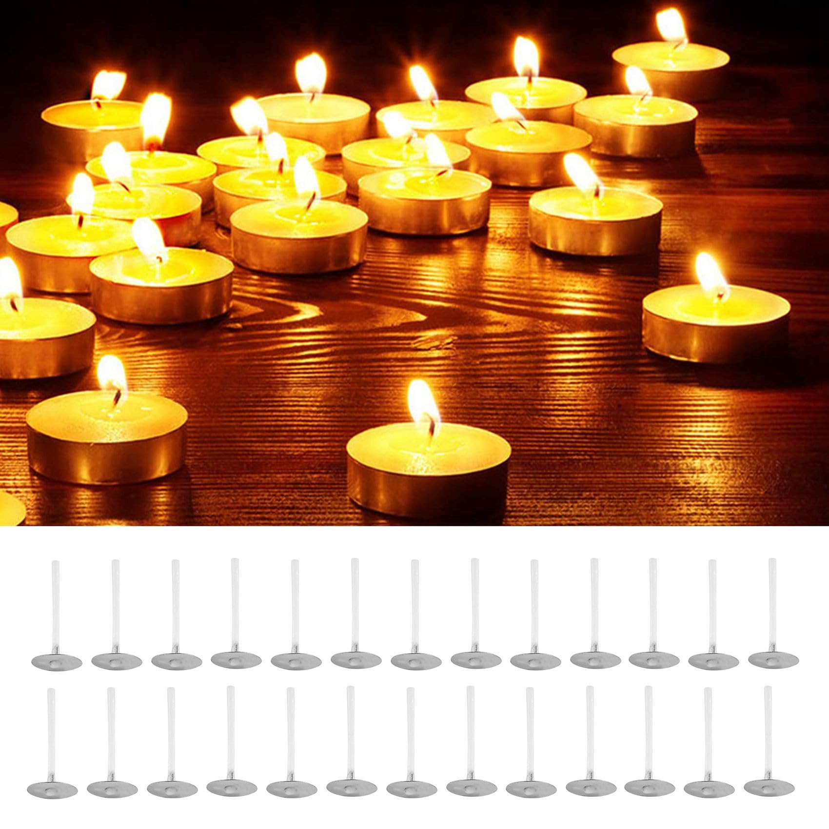 ZDSFSD 1000Pcs/Lot 1 Inch White + Silver Candle Wicks Low Smoke Candle Wick for Candle Making - Image 3