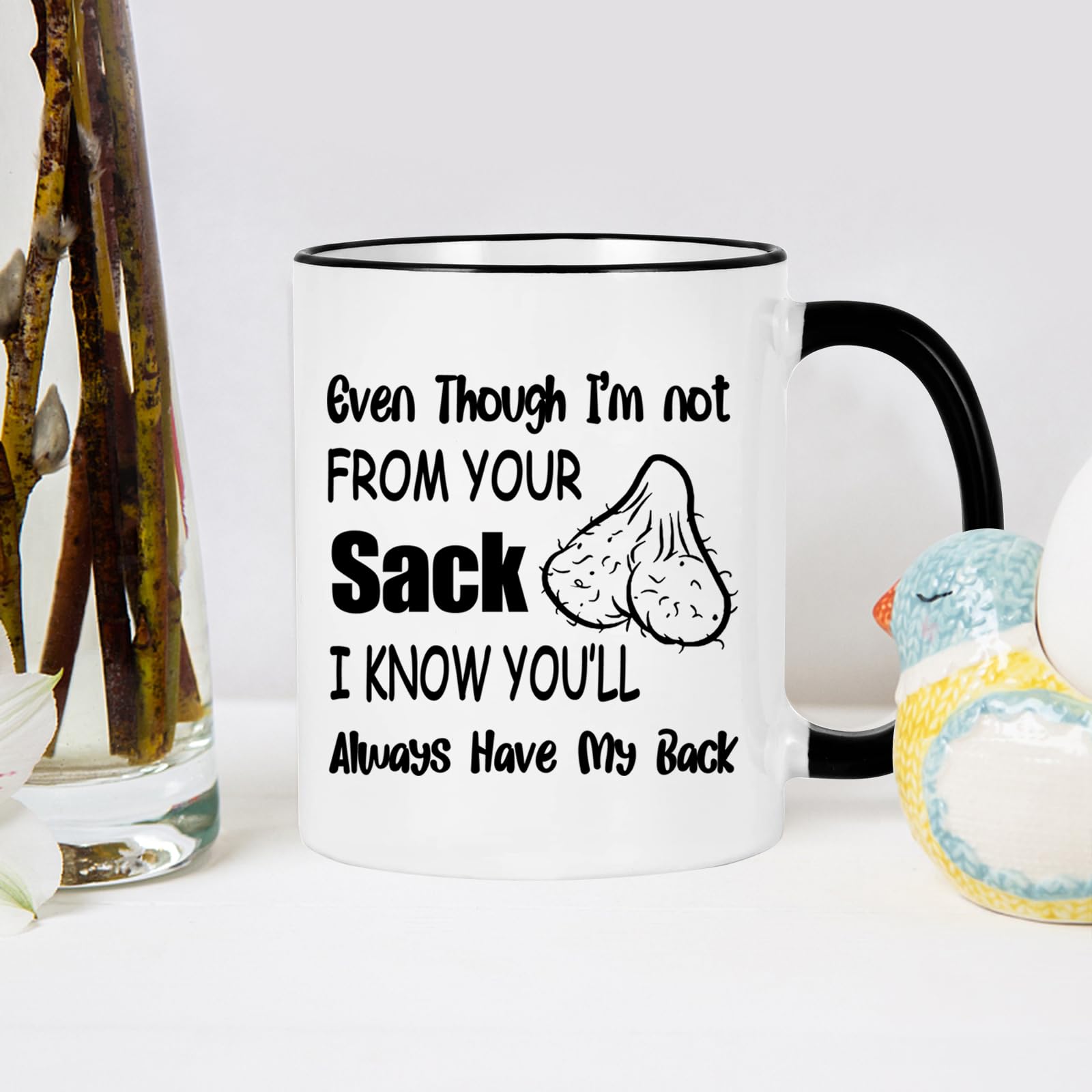 Not From Your Sack Morphing Mug - Heat Reveal Father's Day Gift For Step Dad & Bonus Dad, 11 Oz Color Changing Coffee Cup