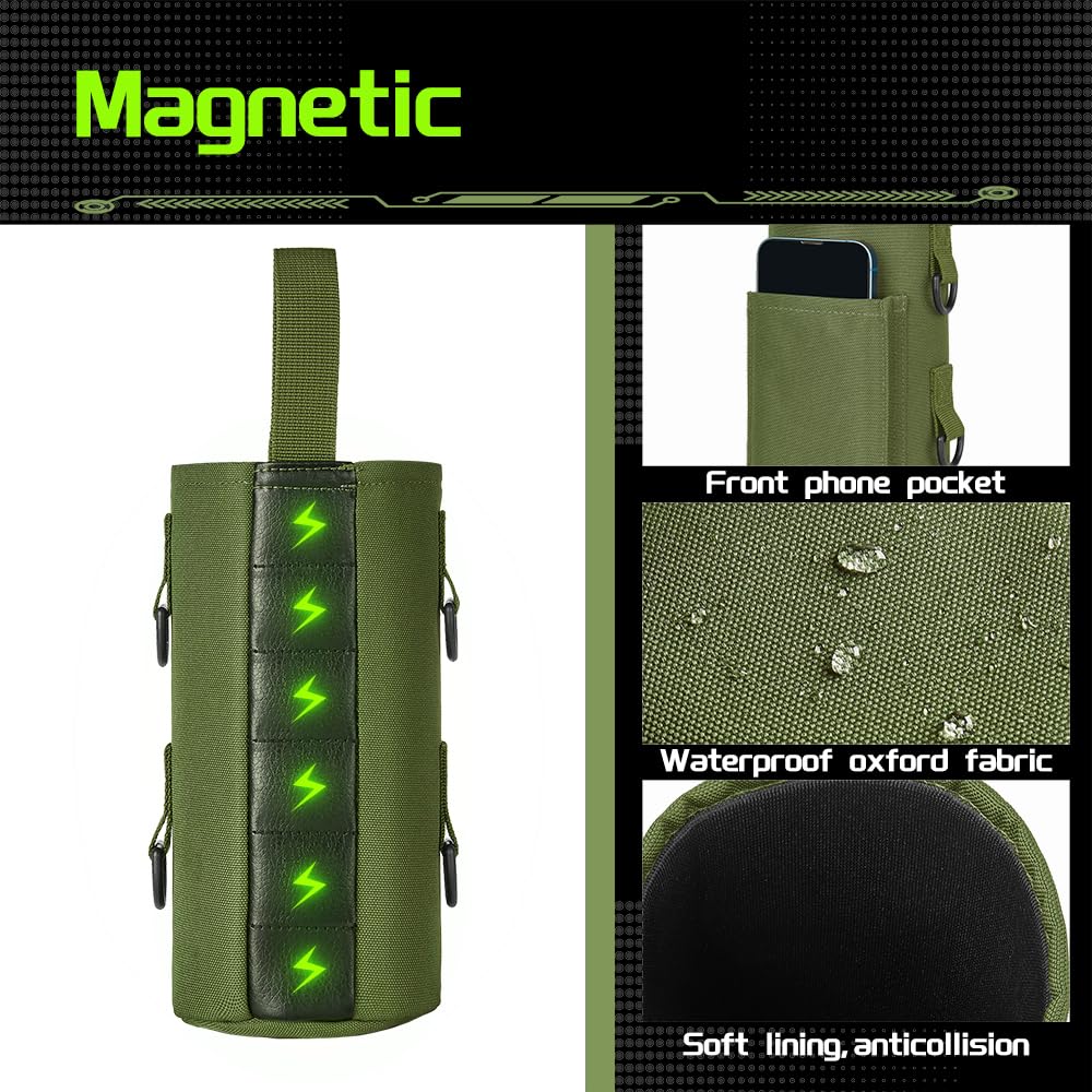 Magnetischer Turnbeutel Mit Wasserflaschenhalter – 1,8 L Fassung, Wasserdicht, Mit Schultergurt & Handytasche – Für Sport & Alltag