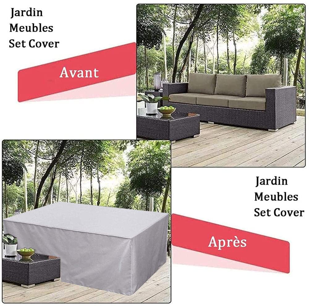 Copertura per Mobili da Giardino,420D Oxford Telo Impermeabile Anti-UV Antivento, per mobili da giardino, sedie, tavoli