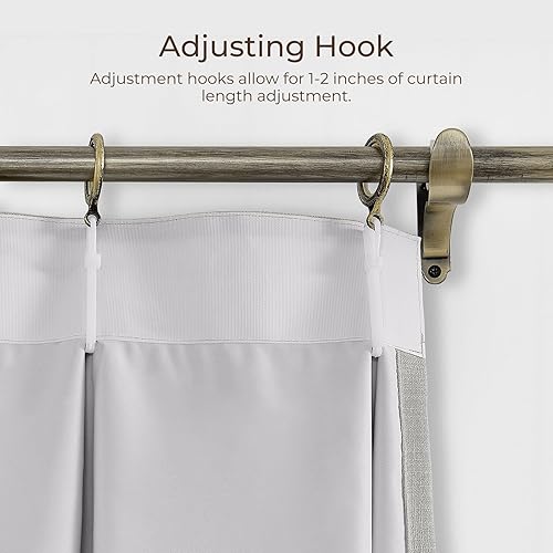 Miniatura 4 de TWOPAGES 72 W x 102 L pulgadas Cortina plisada de lino con oscurecimiento para dormitorio, sala de estar, oficina, teatro, puerta de patio (1