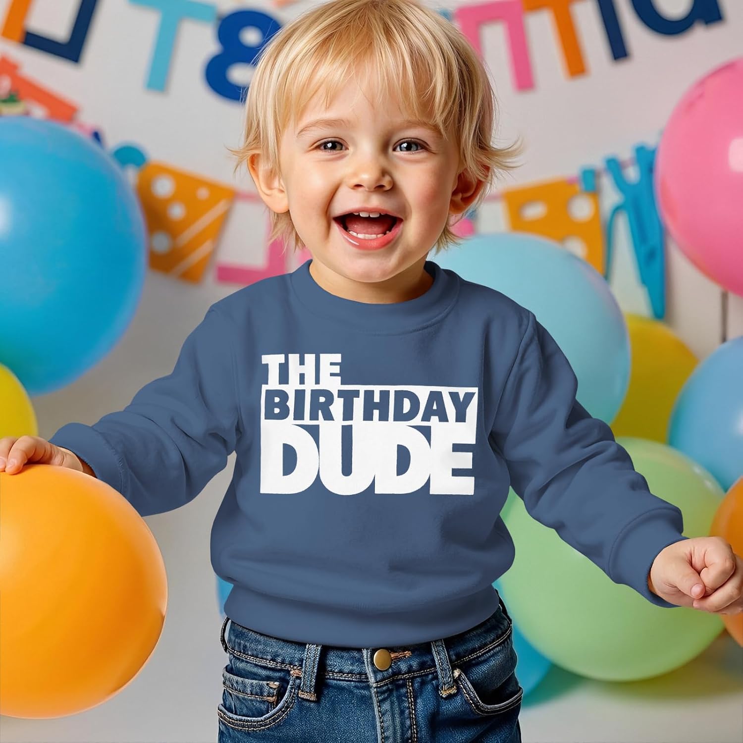 Birthday Boys Sweatshirt Birthday Dude Shirts Toddler Baby Boy 1th 2nd 3rd 4th 5th B-day Party Outfit Pullover Tops - Image 2