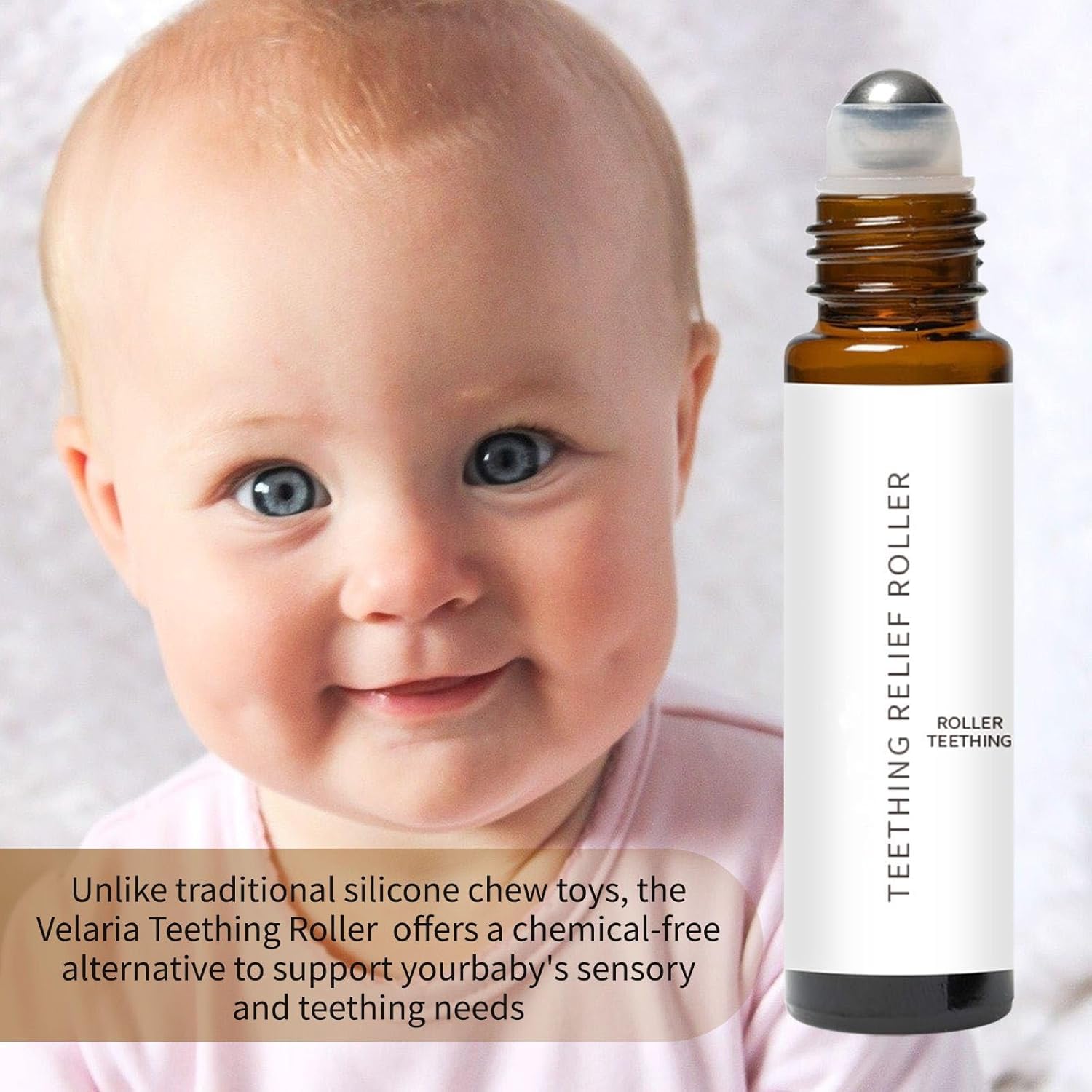 FunnAura Teething Roller Natural Pain Relief Baby, Teething Roller Teething Oil for Reducing Teething Discomfort (2 Pcs) - Image 4