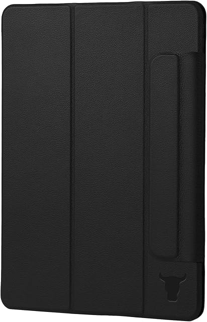 TORRO Magnetic Case Compatible with iPad Air 5 / Air 4  Genuine Leather iPad Air 2022/2020 Case with Stand Function and Wake Sleep Function (Black)