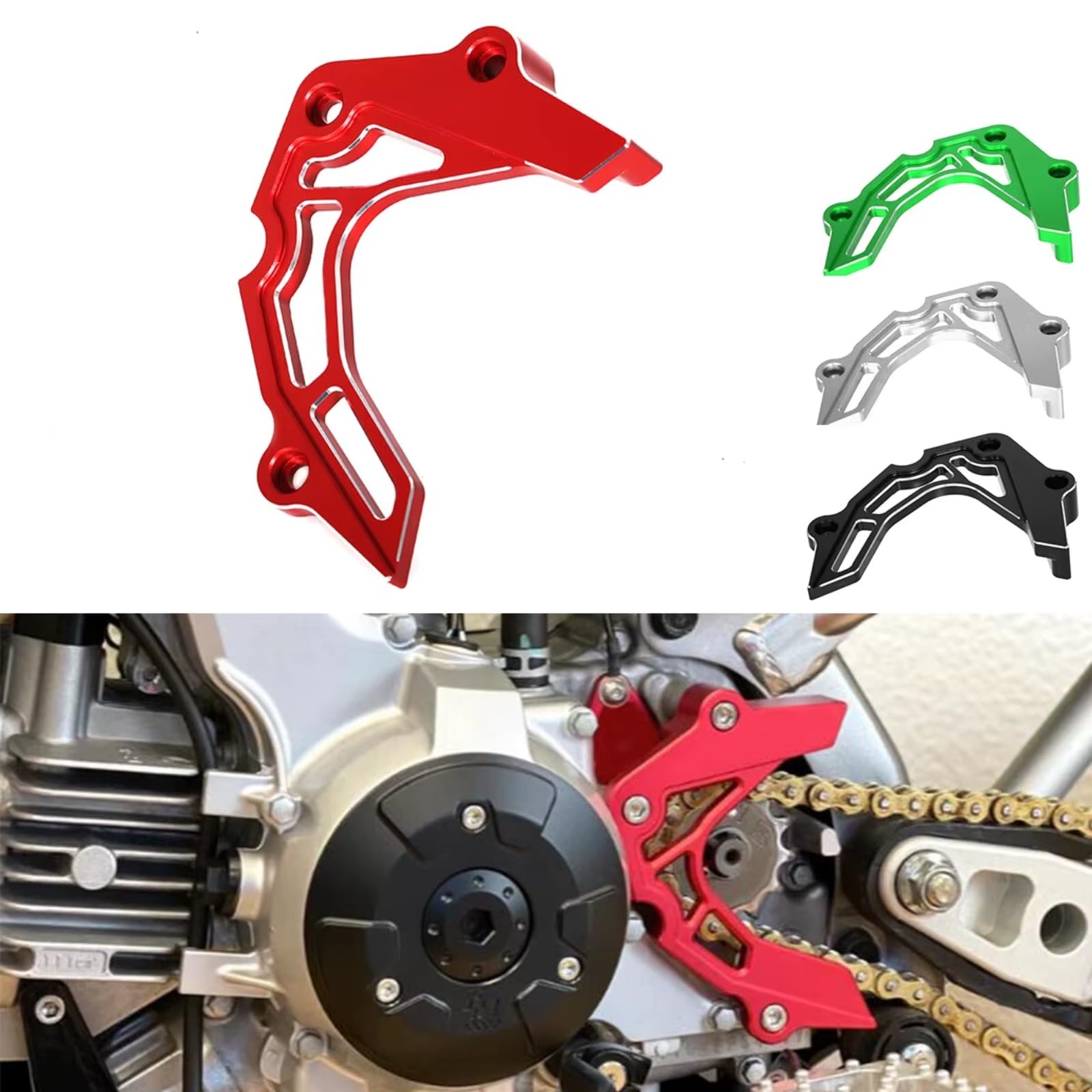 Protezione pignone moto per Z125 Pro 2017-2025 Coperchio pignone moto | Protegge la moto dalla ghiaia volante garantendo una guida stabile anche sotto la pioggia(Black)
