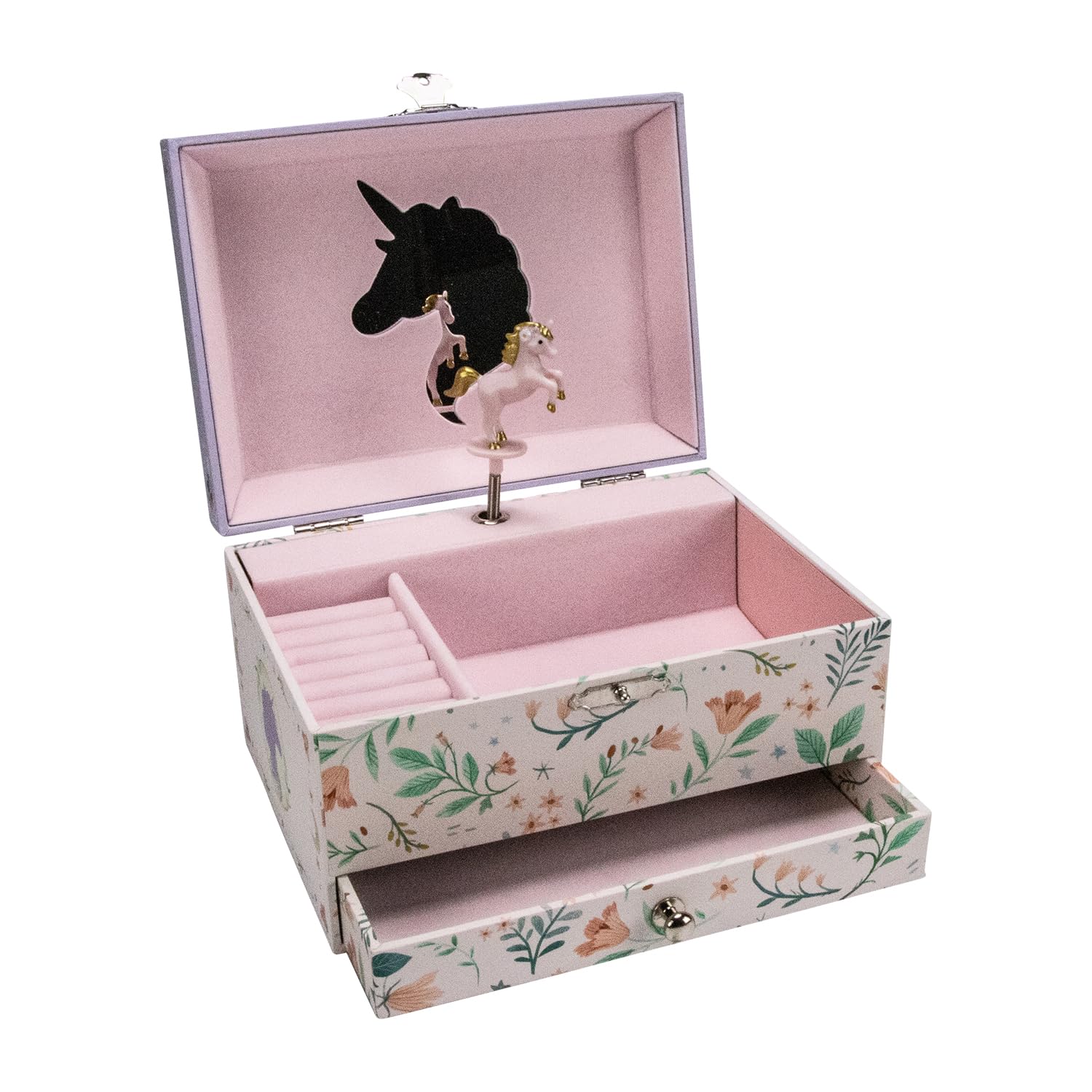 GICO 92067 - Joyero con diseño de unicornio para niñas con música, figura giratoria y espejo, regalo de cumpleaños para niñas