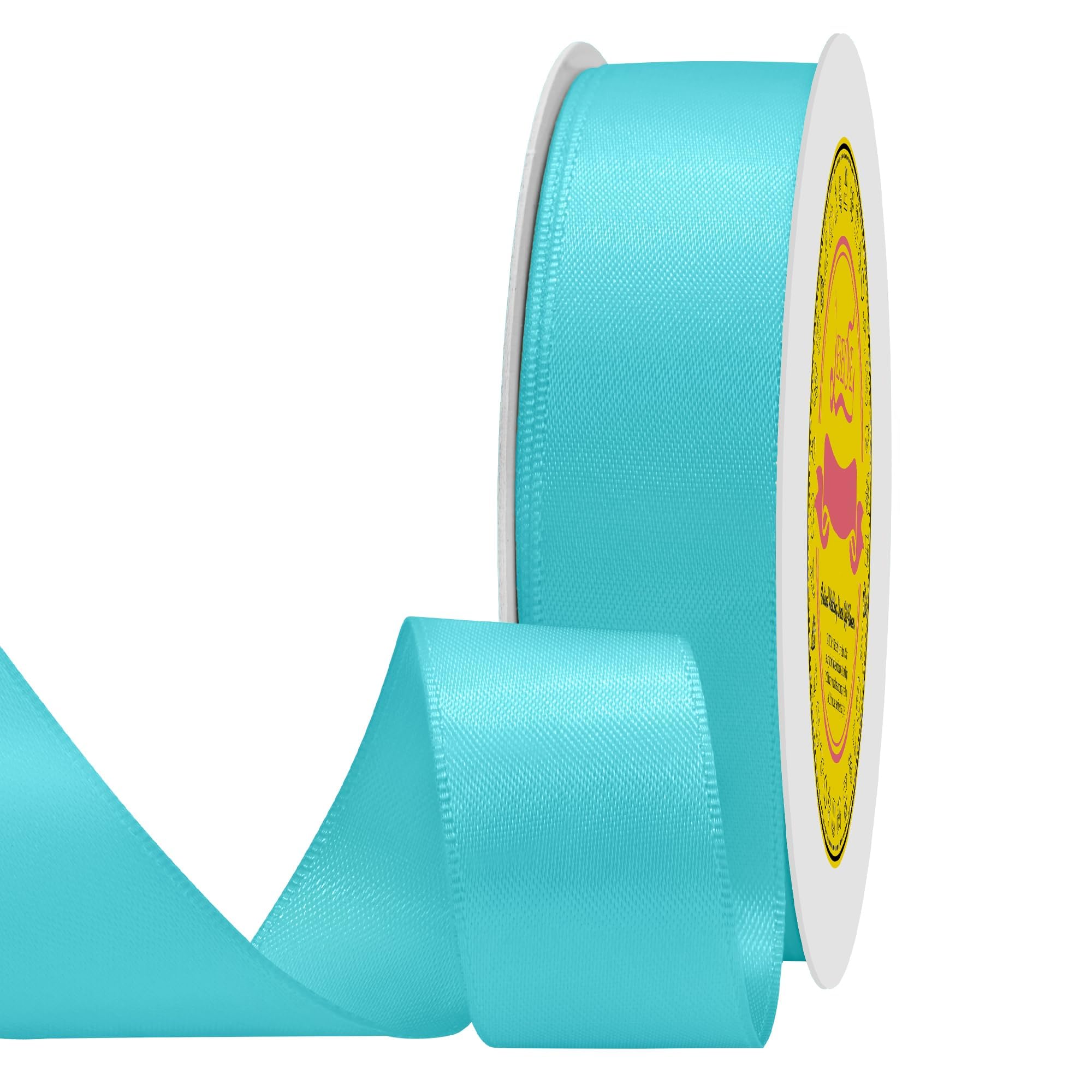 Double Face Turquoise Satin Ribbon 7/8 inch X 25 Yards for Gift Wrapping Very Suitable for Weddings Party Hair Bow Invitation Decorations and More