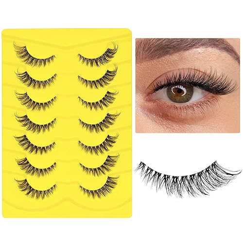 Miniatura 5 de Pestañas de manga de ojo de gato, pestañas finas de 0.787 pulgadas, ojos de zorro, aspecto natural, pestañas postizas de anime Foxy, banda