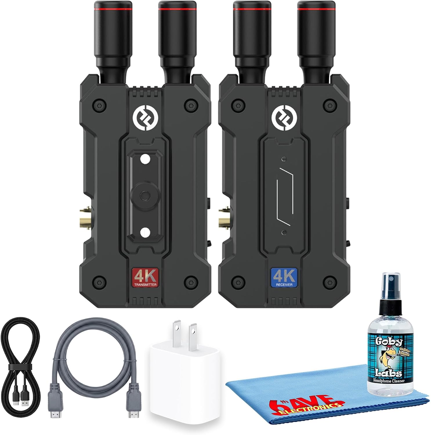 Hollyland Mars 4K Wireless Video Transmission System with HDMI and SDI, 450 ft Range, 4K30, Low Latency, for Camera and Monitor (Bundle)