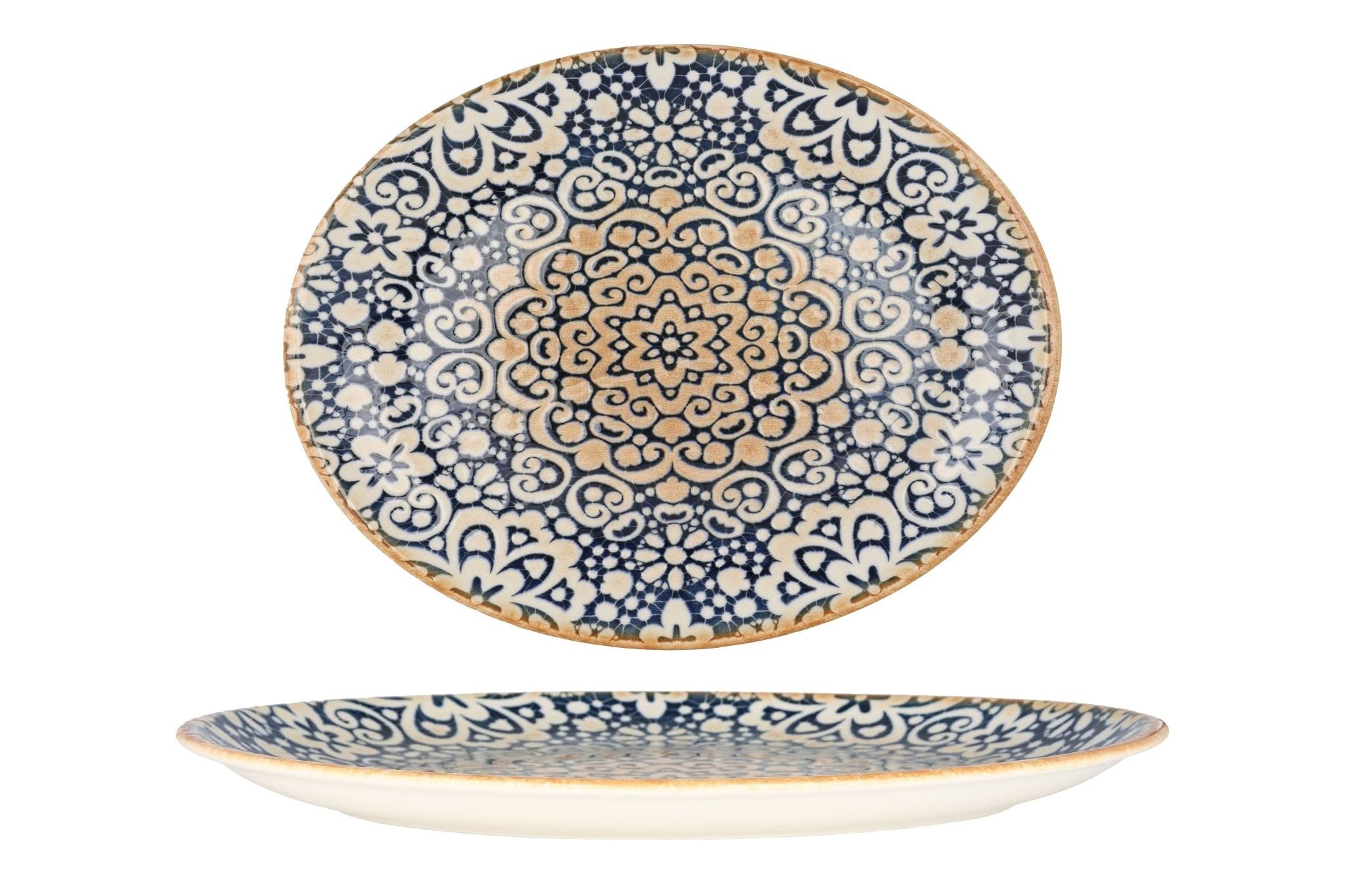 Bonna Placa de servicio - Alhambra - Porcelana - 36x28 cm - juego de 2