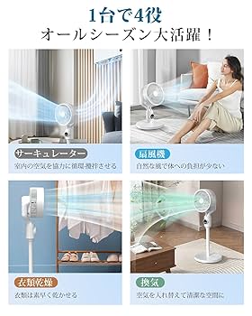 Amazon | サーキュレーター 扇風機 2025猛暑対策 省エネ 360度首