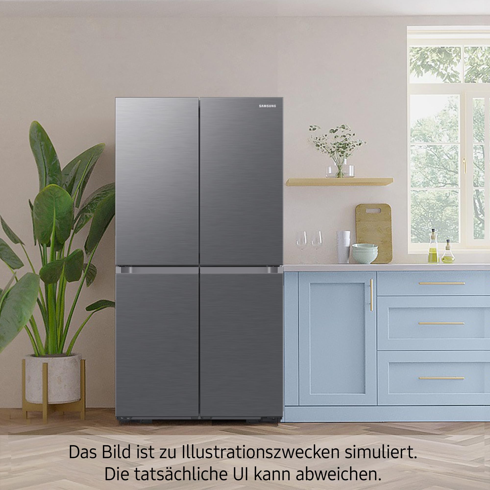 Samsung French-Door-Kühlschrank mit Gefrierfach, 178 cm, 649 l, AI Energy Mode (SmartThings), Auto Ice Maker, No Frost+, Edelstahl-Look, RF59C701ES9/EG