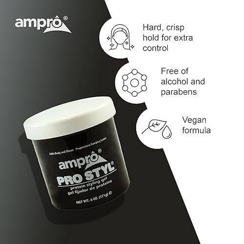 Miniatura 5 de AmPro Pro Styl Styling Gel - Protege y fortalece tus hebras, sin descamación, sin alcohol, fórmula vegana, sujeción flexible y táctil para todas las