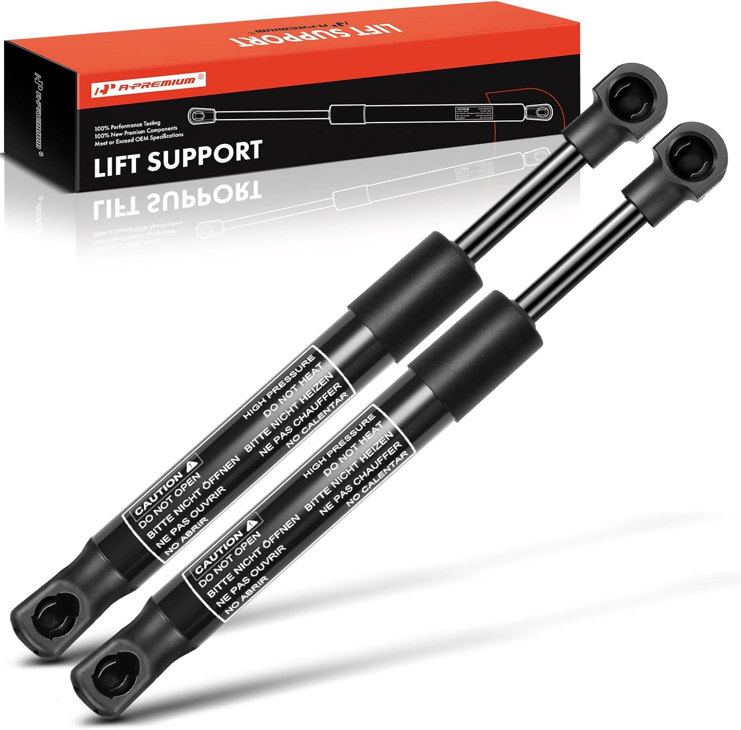 A-Premium 130N Rear Engine Lid Lift Supports Shock Struts Compatible with Porsche 911 2012-2016 Without Spoiler Set of 2