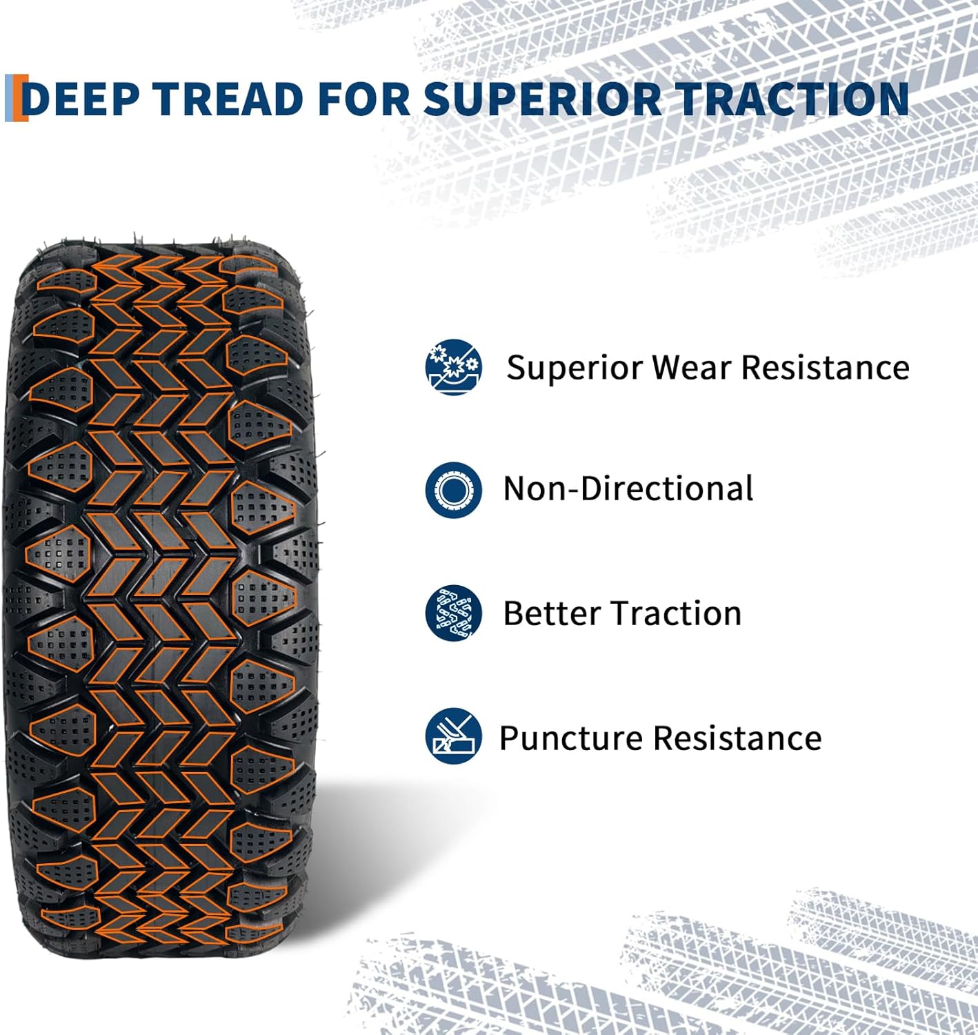 24x8x12 ATV Tires, 2 Pack 24x8-12 ATV UTV Tires 24 8 12 All Terrain Tires for Trail, Desert, Mud, Dirt, Street, Sand, 4PR Tubeless