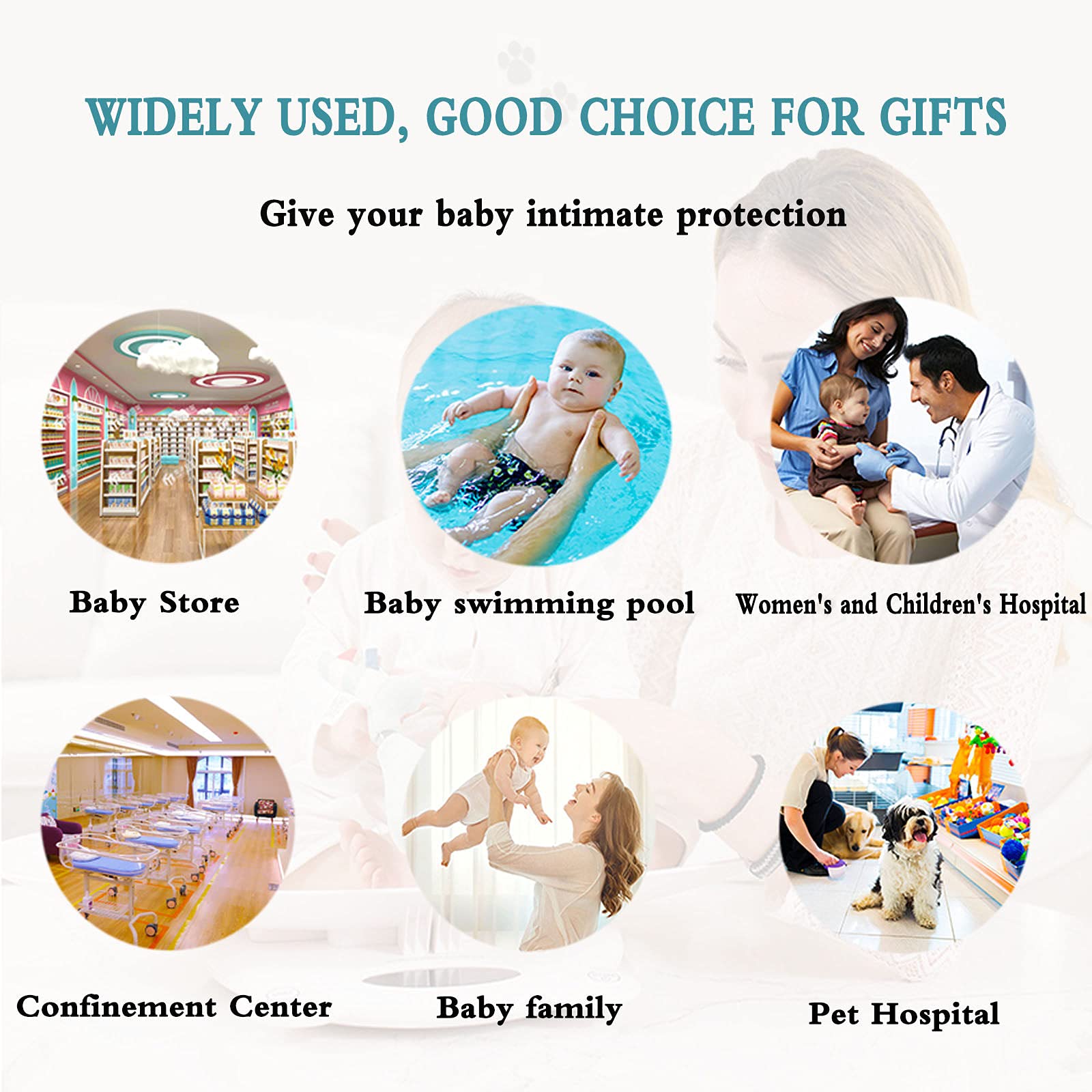 BáScula para Mascotas,BáScula Bebe,BáScula para BebéS con FuncióN De RetencióN Pantalla LCD con Pilas(MáX:120Kg) Blanco.