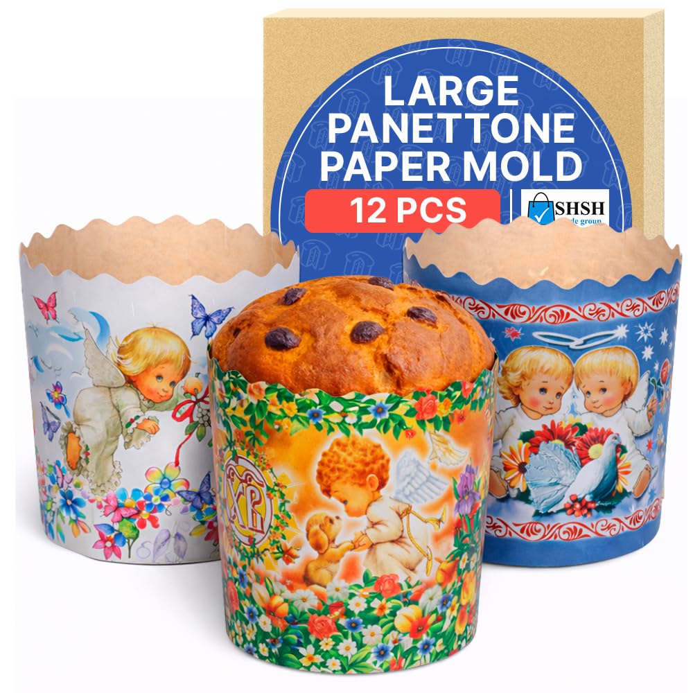 8 oz Easter Bread Paper Mold Paska Kulich Pascha |12 pcs| Easter Bread Forms - Panettone Paper Baking Mold Kulich Paper