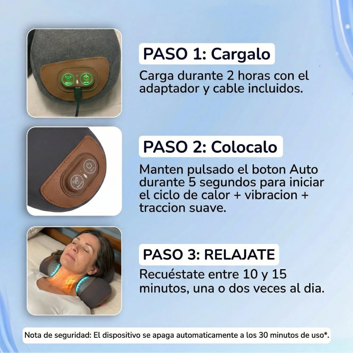 Cerviflex Almohada Cervical Masaje Qelara,Almohada de masaje cervical 3 en 1,de espuma viscoelástica Ayuda a Aliviar la Tensión Muscular para Descansar en Casa o Viaje (Gris oscuro)