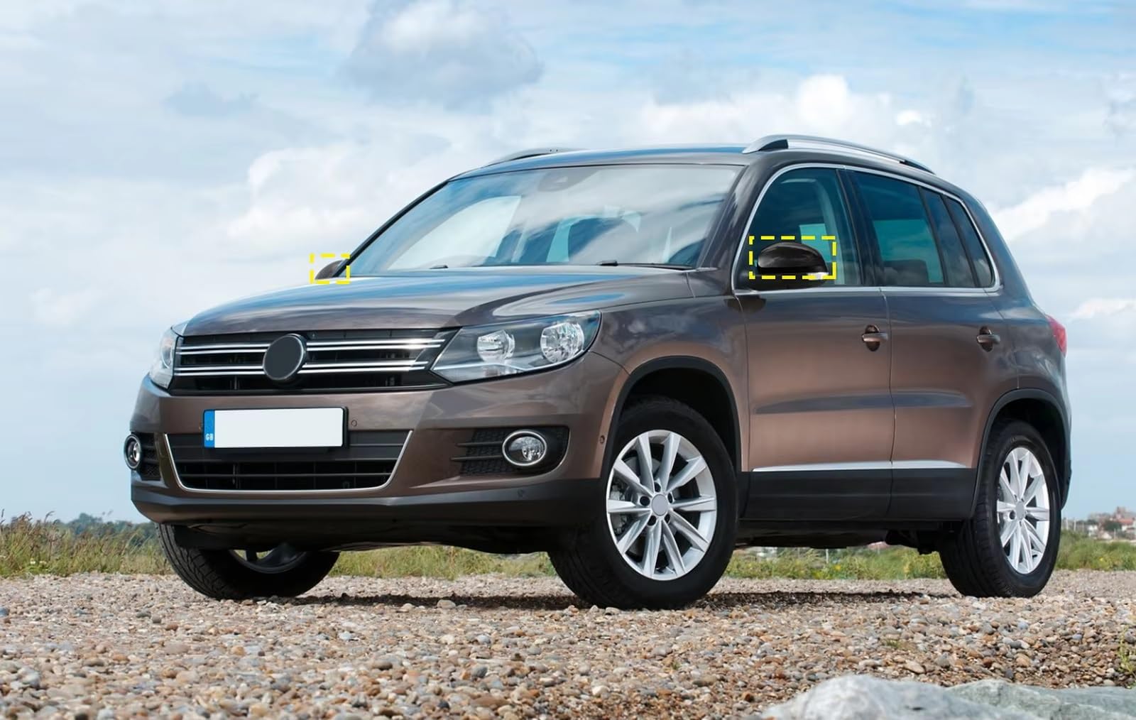 Copri Specchietti Per VW Per Tiguan 5N 2007-2016 L + R Porta Ala Specchietto Retrovisore Tappi Di Copertura Nero Lucido