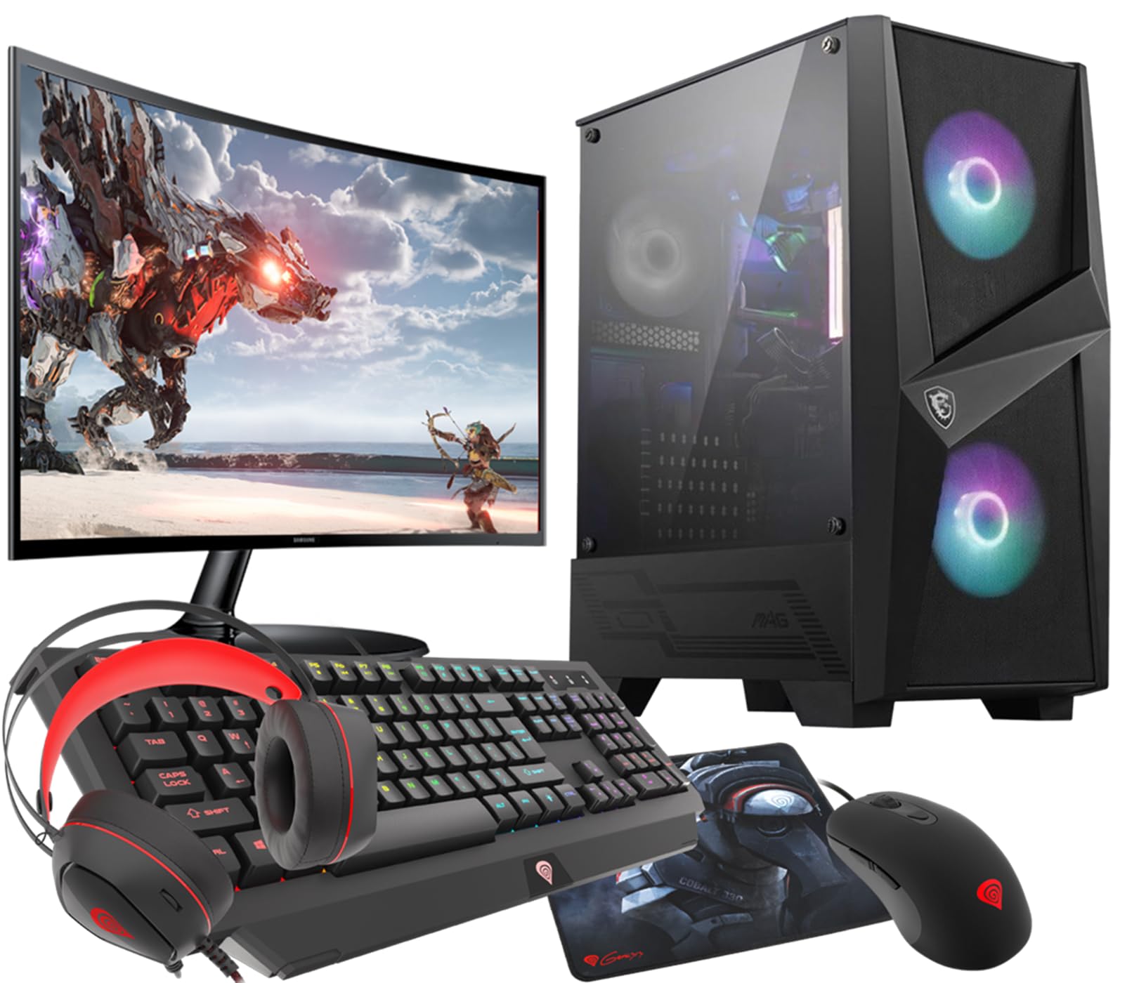 VIST PC Gaming Ryzen 5 3600 - RAM 16Go - RTX 3050 - SSD 1To M.2 - WiFi - LCD 24 - Windows 11 Pro
