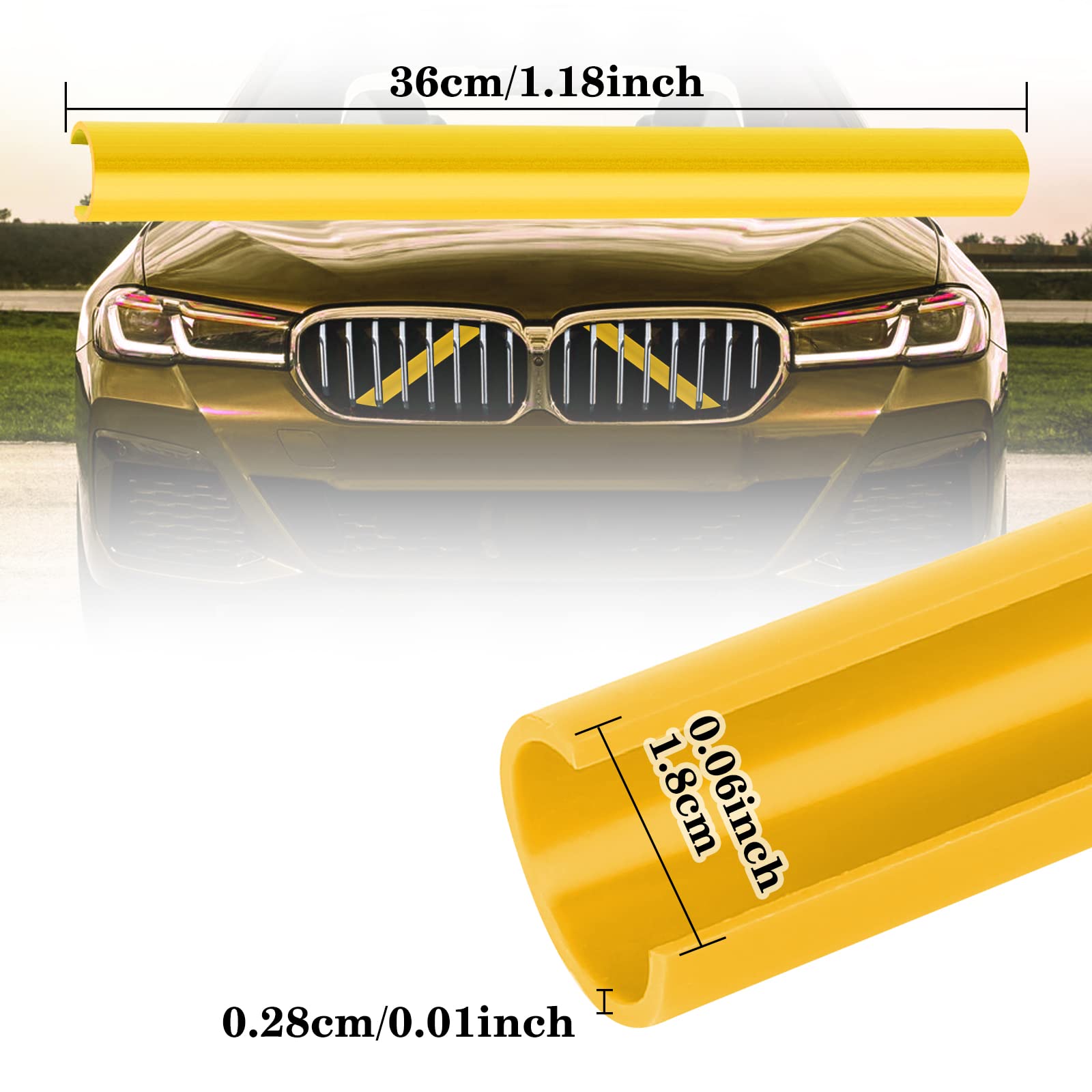 KUNIO Lot De 3 Bandes De Calandre Avant Pour BMW