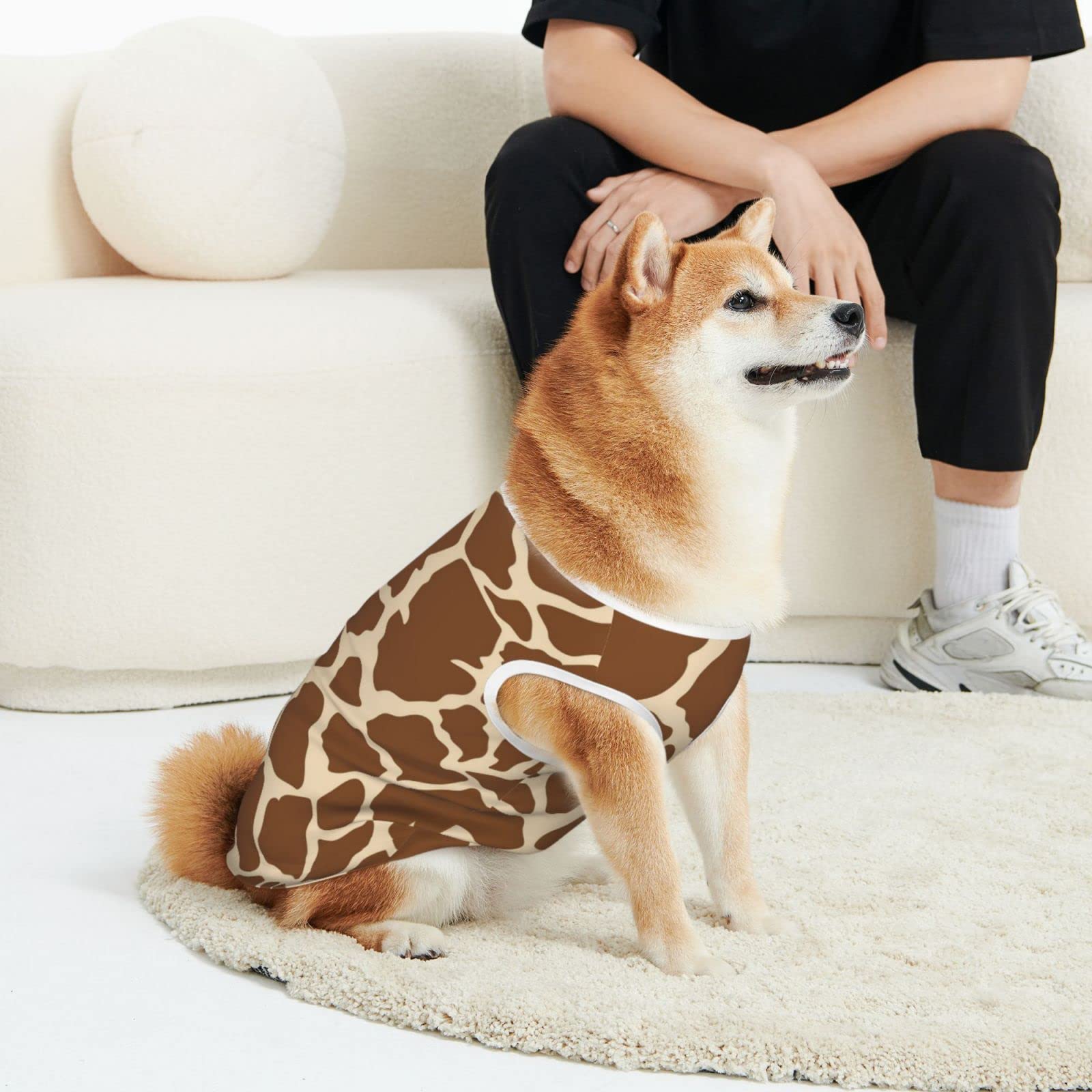 Amazon.co.jp: ペットコート 犬服 キリン柄 ドッグウェア ベスト 