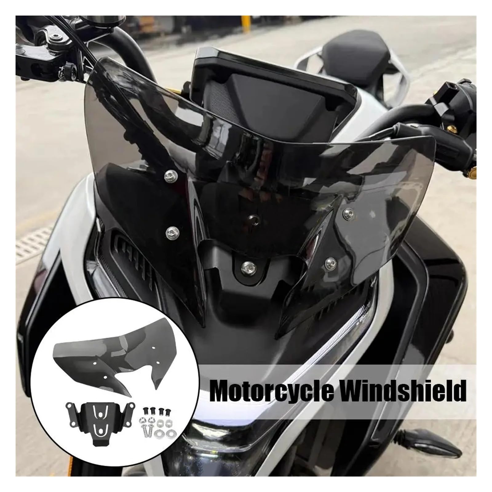 Pare-Brise Moto pour CF&Moto 675 NK NK675 Pare-Brise Déflecteur Vent Carénage Visière Accessoires Moto Écran Avant en Verre