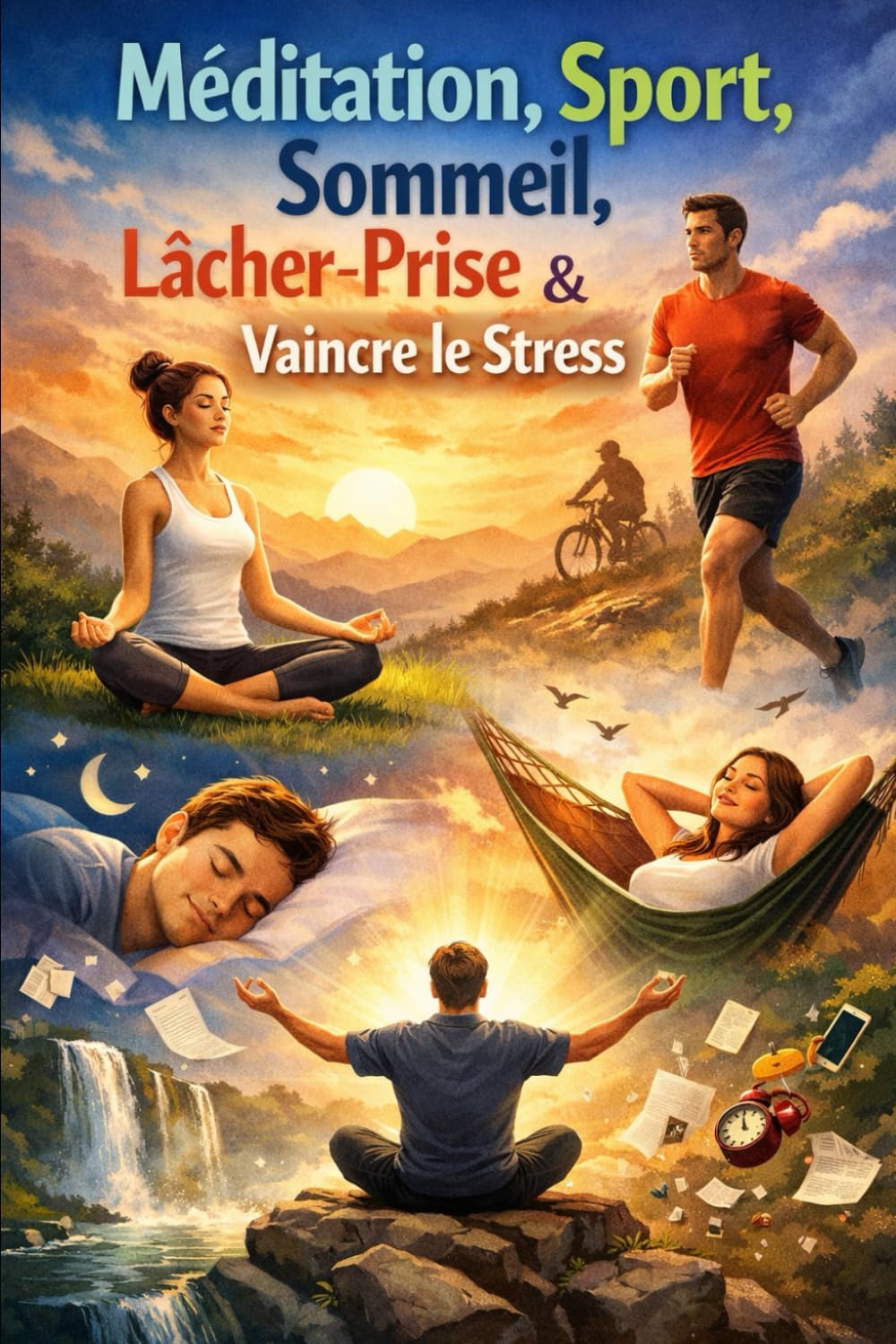 VAINCRE LE STRESS: Un chemin de méditation, de sport, de sommeil, d'alimentation saine et de pensée positive pour vivre en Paix