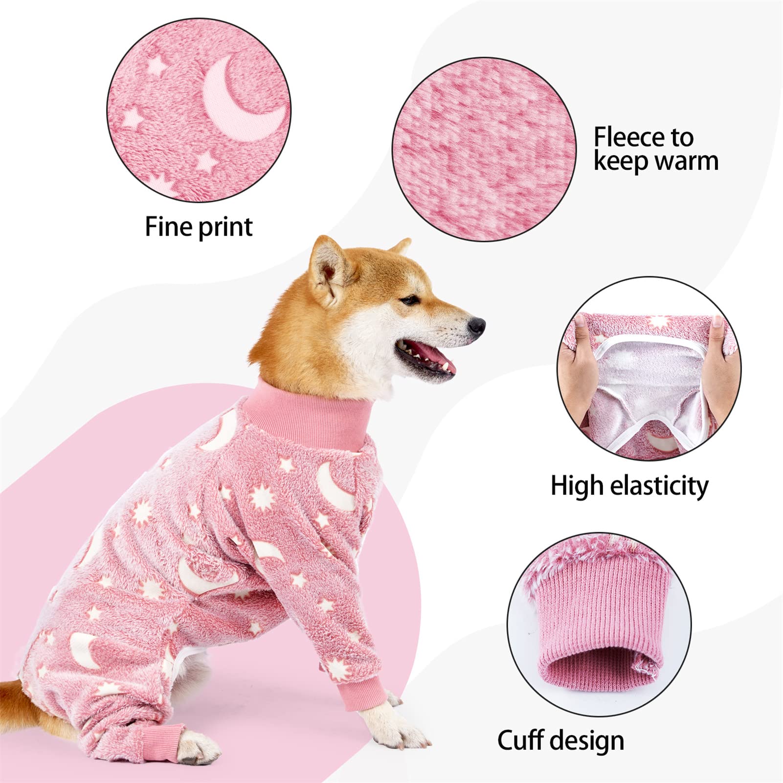 Superweicher Plüsch-Hundepyjama – Flanell-Overall Für Kalte Tage (Größe L, Grau)