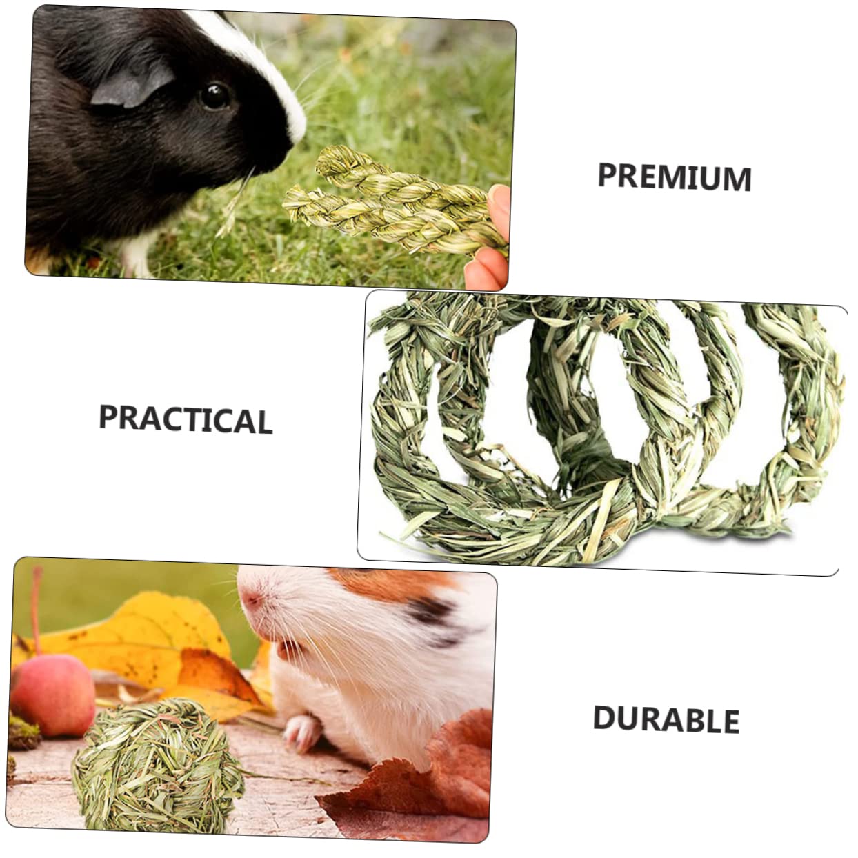 BESPORTBLE 27pièces Jouets à Mâcher pour Rongeurs Accessoires Herbe pour Chinchillas Et Cobayes De Et Anneaux à