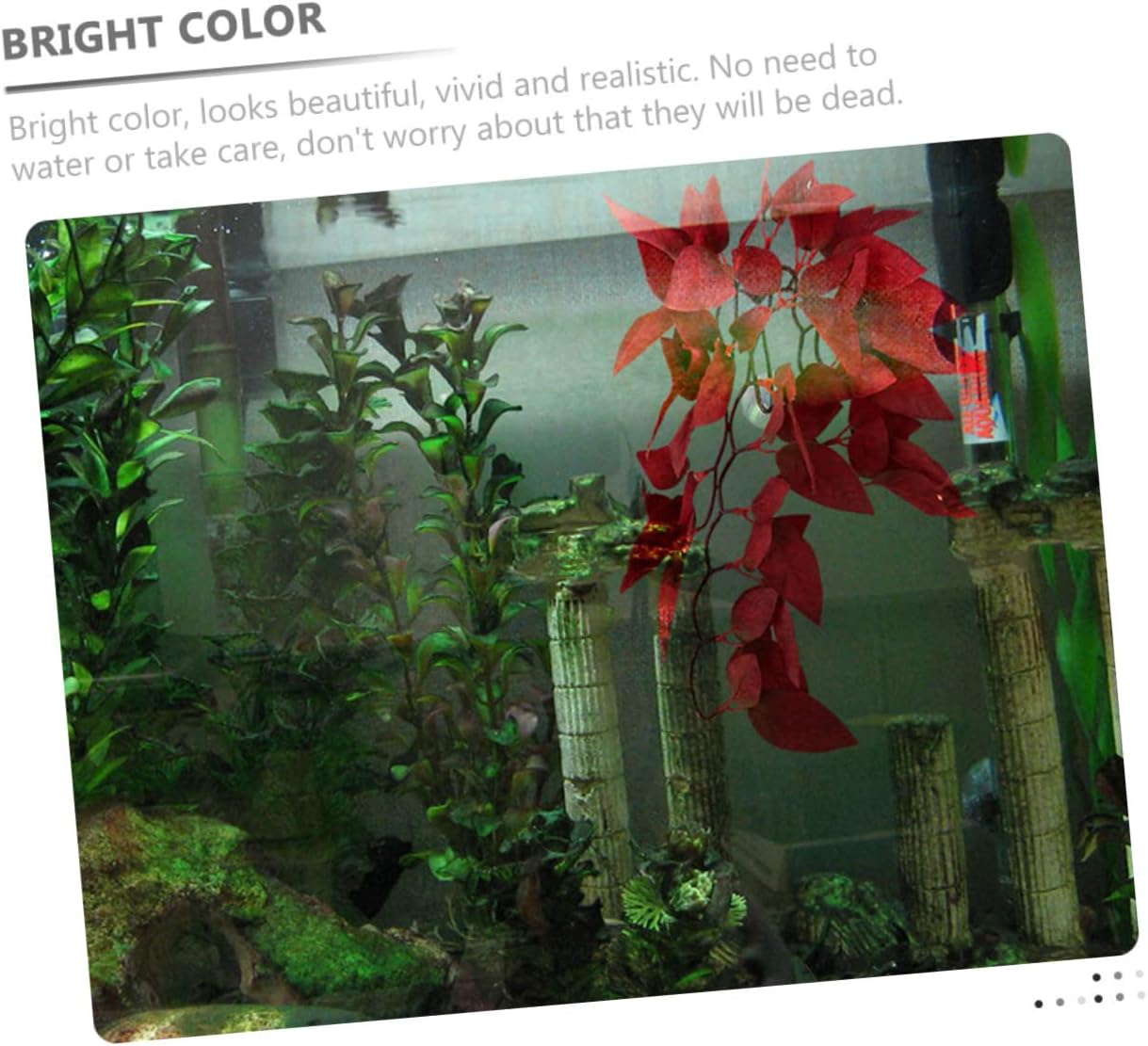 Housoutil 8pcs Faux Reptile Plants for Terrarium Decor Lifelike Aquarium Plants Cups for Reptile Cages and Home Decoration No Maintenance Required for Snakes and Lizards