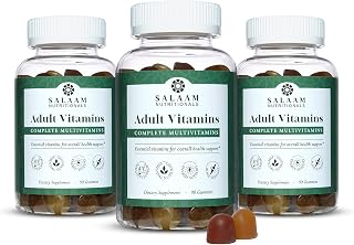 Salaam Nutritionals - Adult Multivitamins, Vitamin Gummies for Women and Men, Multivitamins for Adults with 11 Essential Vitamins and Minerals, 90 Count, 3 Packs