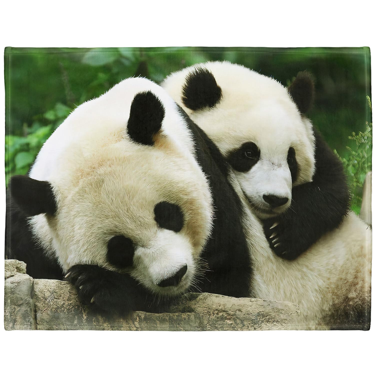 YISUMEI - 150 x 200 cm Decke - Personalisierter Großer Panda Fleecedecke,Kaschmir-Gefühl Kuscheldecke Geeignet für Bett oder Sofa