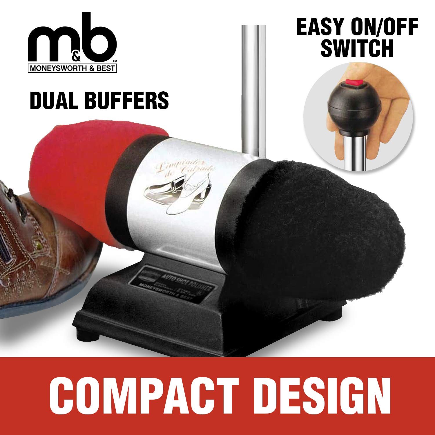 Moneysworth & Best Buff Shine Electric Shoe Polishing Machine, (27560