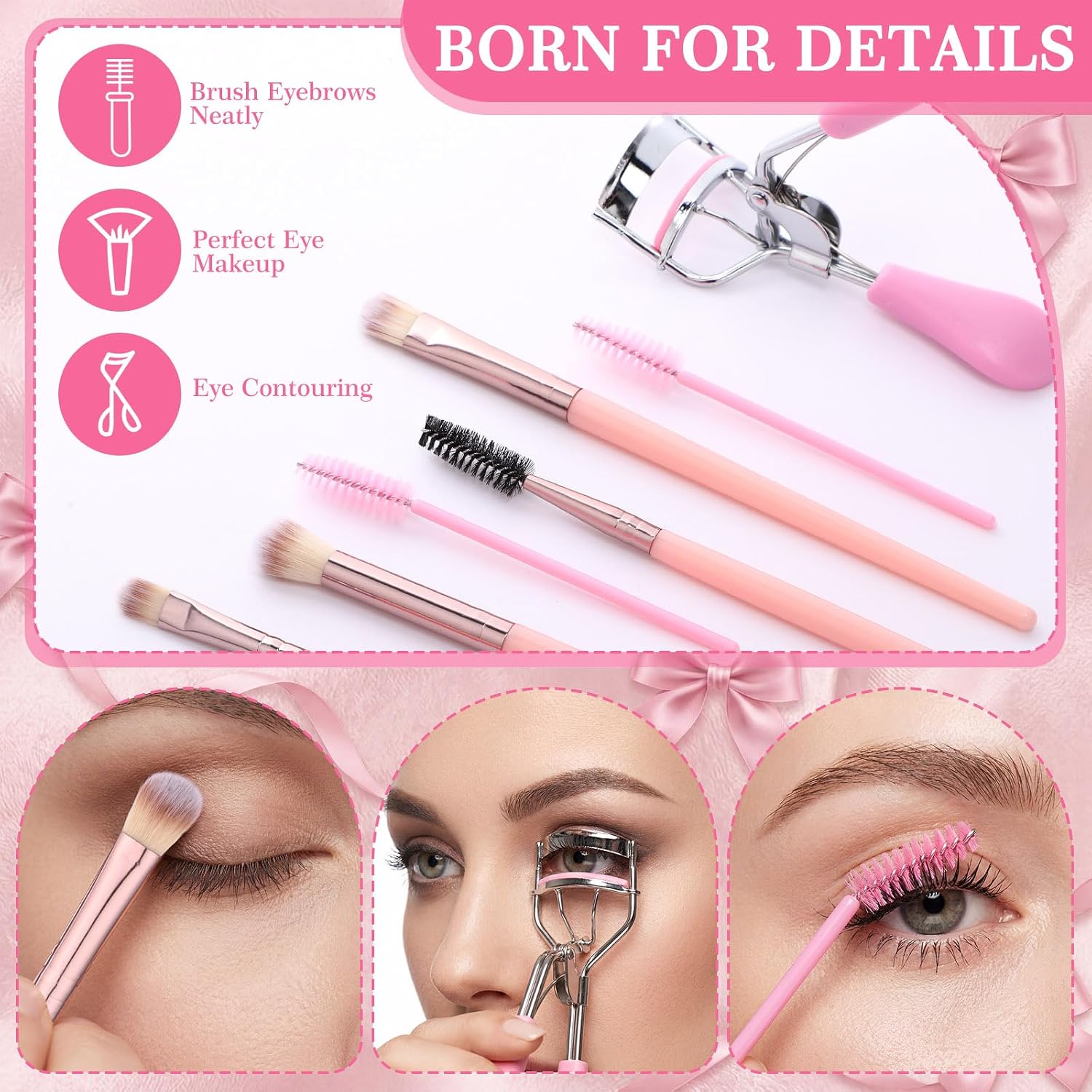 72 Pcs Pink Makeup Brushes Set Professional Make up Kit with 30 Soft Brushes, Cosmetic Bag, Makeup Sponge, Powder Puffs and Beauty Accessories, Complete Make up Tool Gift for Women Beginner
